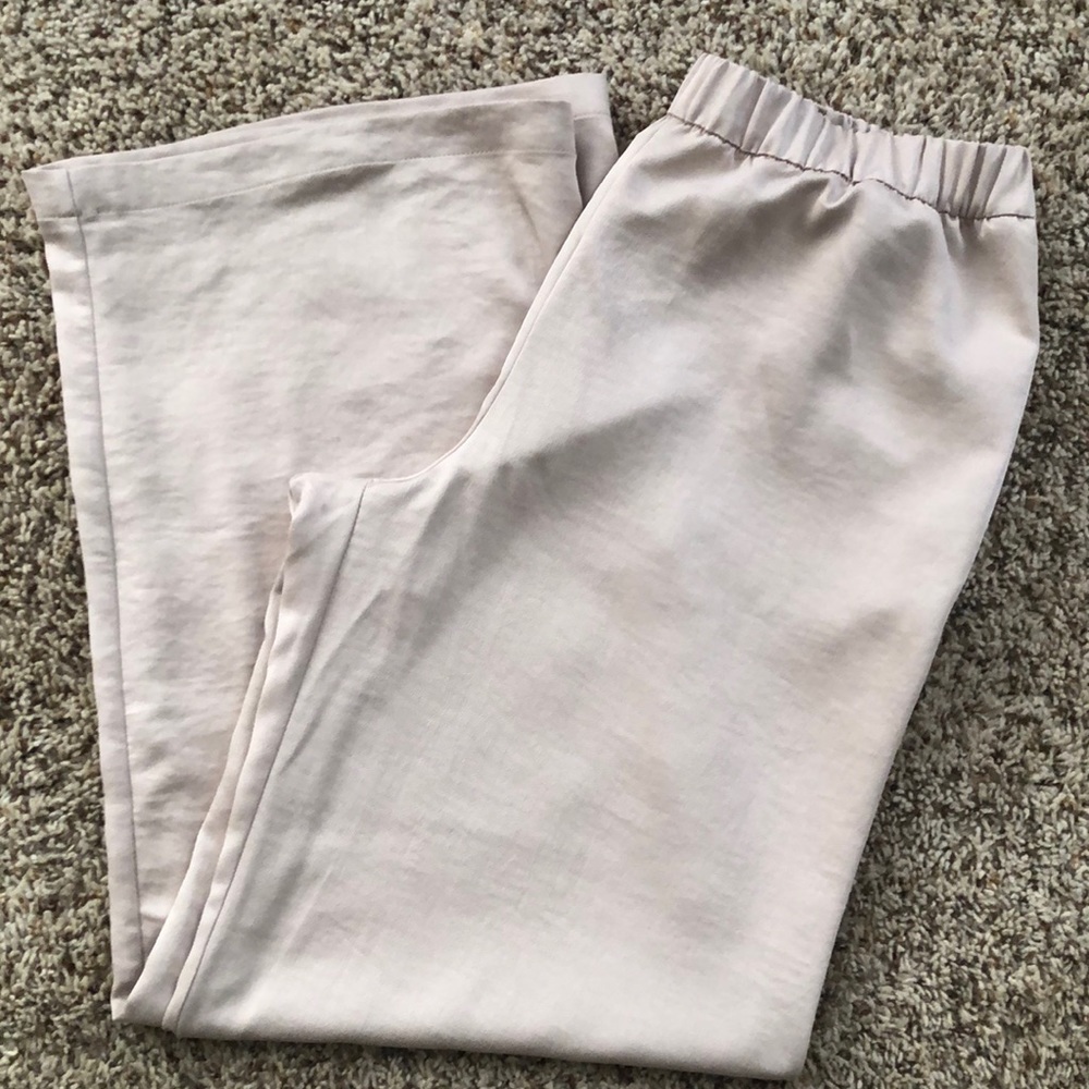 Gold Wide Leg Pull On Pants